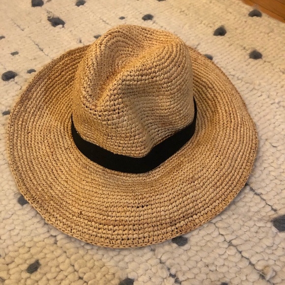 JCrew packable/foldable straw hat